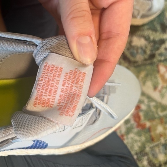Gray Nike athletic shoes with splatter paint main image 7